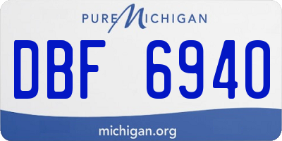 MI license plate DBF6940