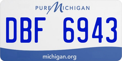 MI license plate DBF6943