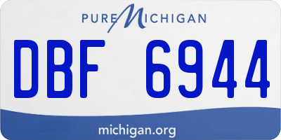 MI license plate DBF6944