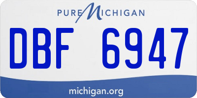 MI license plate DBF6947