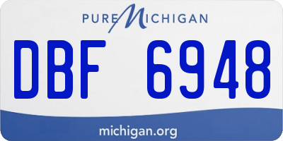 MI license plate DBF6948