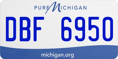 MI license plate DBF6950