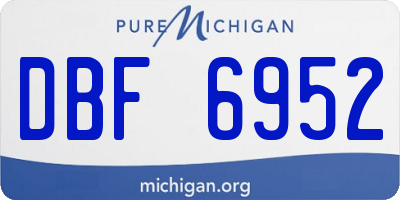 MI license plate DBF6952