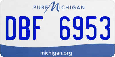 MI license plate DBF6953
