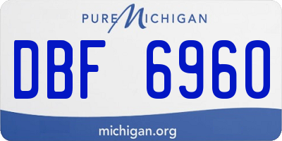 MI license plate DBF6960