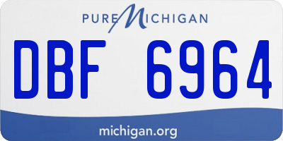 MI license plate DBF6964