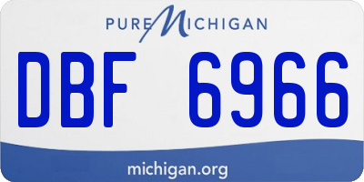 MI license plate DBF6966