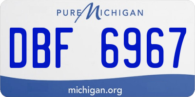 MI license plate DBF6967