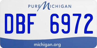 MI license plate DBF6972