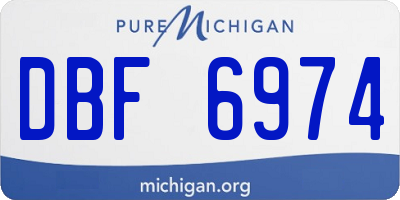 MI license plate DBF6974