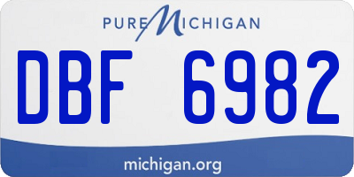 MI license plate DBF6982