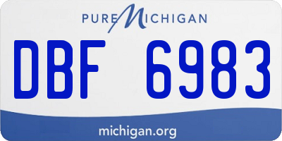 MI license plate DBF6983