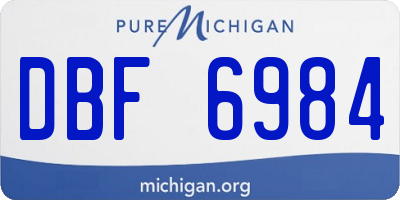 MI license plate DBF6984