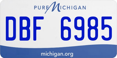 MI license plate DBF6985