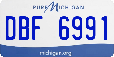 MI license plate DBF6991