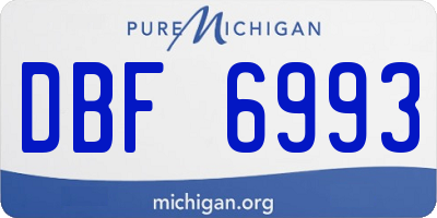 MI license plate DBF6993