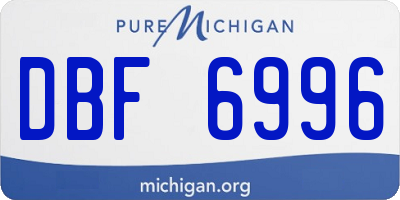 MI license plate DBF6996