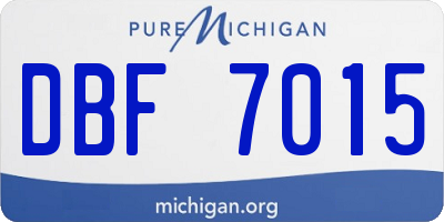 MI license plate DBF7015