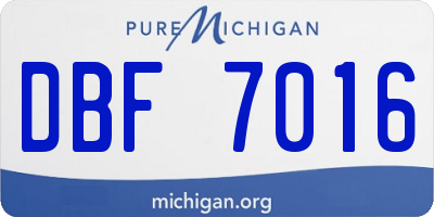 MI license plate DBF7016