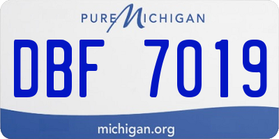MI license plate DBF7019