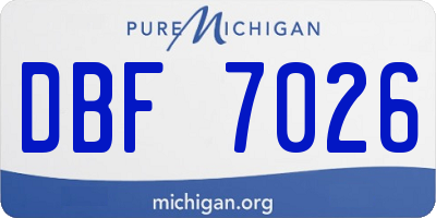 MI license plate DBF7026