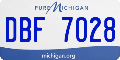 MI license plate DBF7028