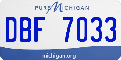 MI license plate DBF7033