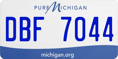 MI license plate DBF7044