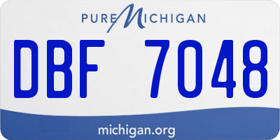 MI license plate DBF7048