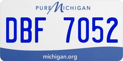 MI license plate DBF7052