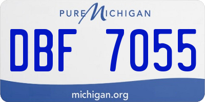 MI license plate DBF7055