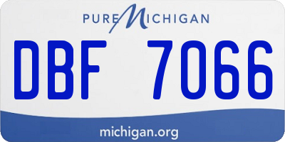 MI license plate DBF7066