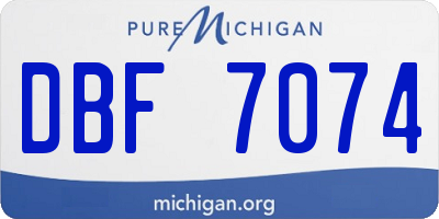 MI license plate DBF7074