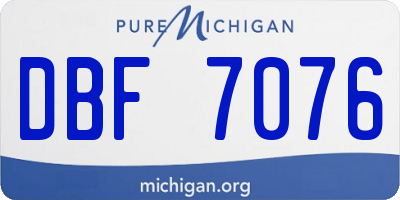 MI license plate DBF7076