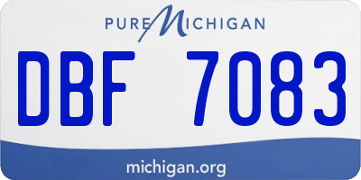 MI license plate DBF7083