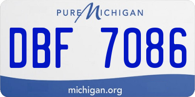 MI license plate DBF7086