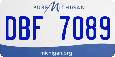 MI license plate DBF7089
