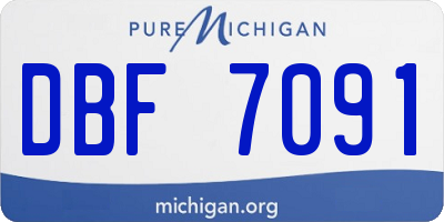 MI license plate DBF7091