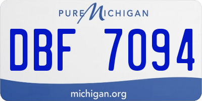MI license plate DBF7094