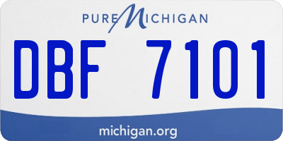 MI license plate DBF7101