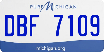 MI license plate DBF7109