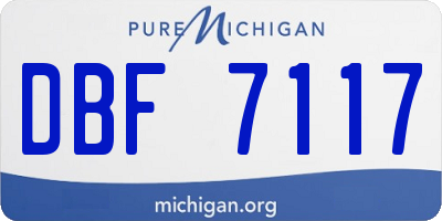 MI license plate DBF7117