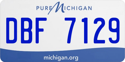 MI license plate DBF7129