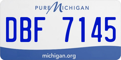 MI license plate DBF7145