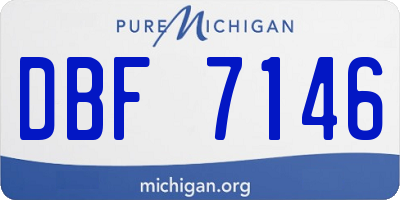 MI license plate DBF7146