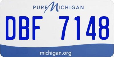 MI license plate DBF7148