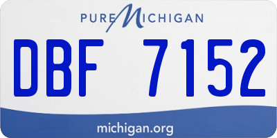 MI license plate DBF7152
