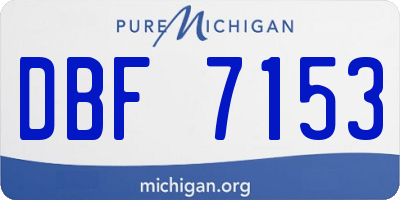 MI license plate DBF7153