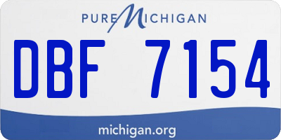MI license plate DBF7154