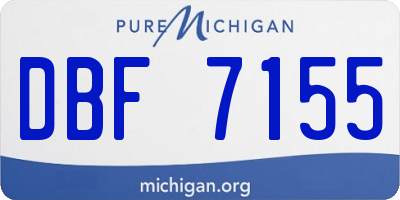 MI license plate DBF7155